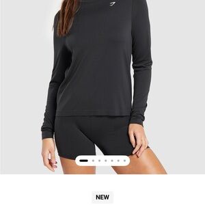 Women's Black Long Sleeve Top